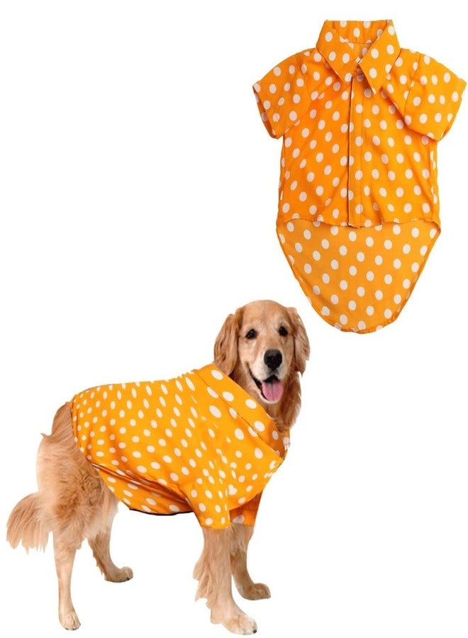 Sage Square Crazy Printed Dog Shirt, Trending Dog Shirt Ultra Soft & Light Weight, Comfortable & Breathable Dog Apparel, Trendy Outfit (Polka Orange) (XXLarge - 28Inch) - Image 1